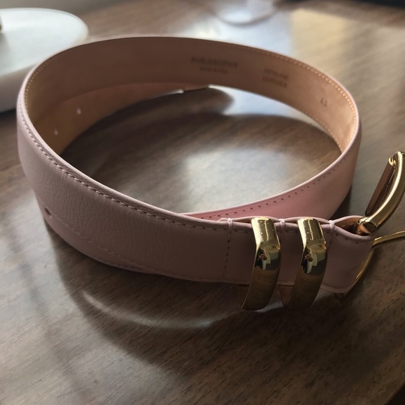 Philosophy pink leather belt, size 40 - Picture 2 of 12